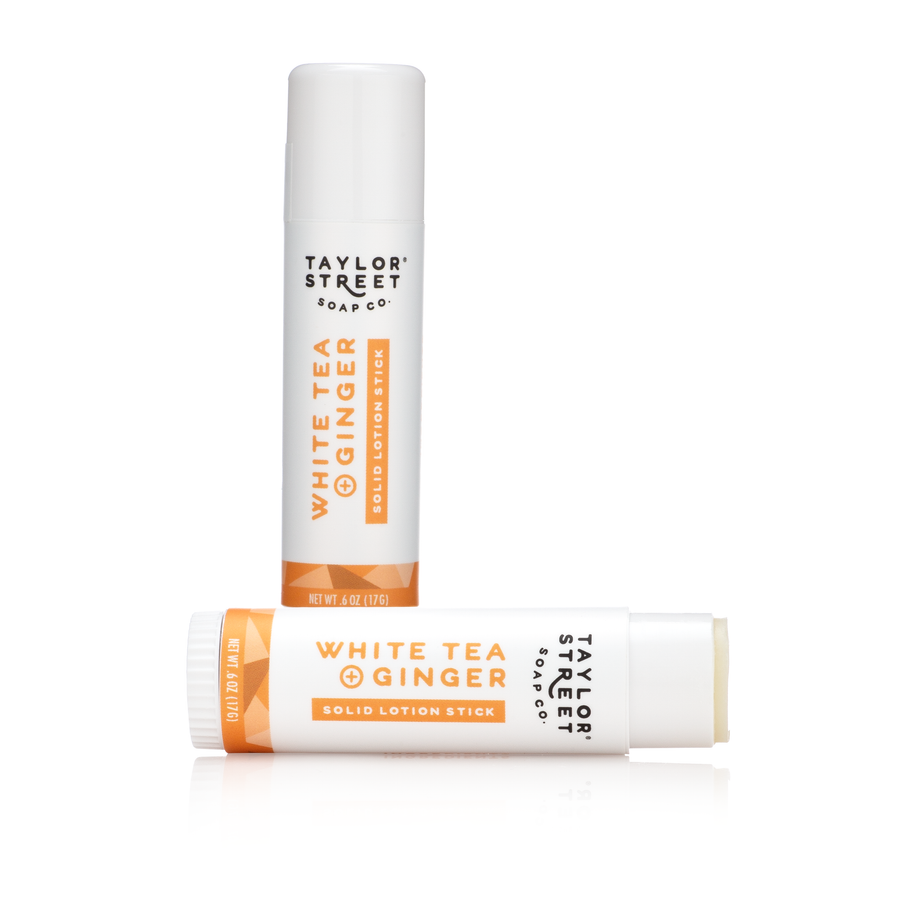 white tea ginger solid lotion stick
